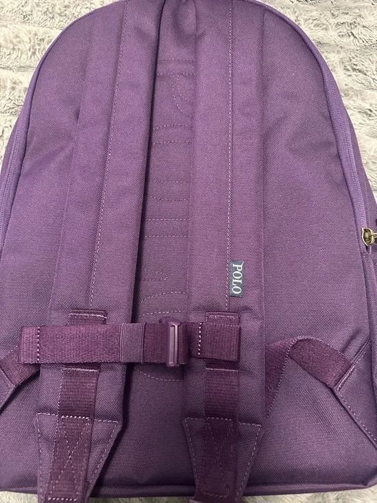 Polo by Ralph Lauren Purple  Backpack with Bear Embroidery - Picture 6 of 6